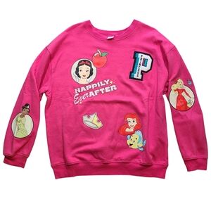 Disney 100 Princess Happily Ever After Pink Graphic Sweatshirt XL